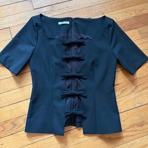 NWT Sandy Liang Sorrel Top with Bows